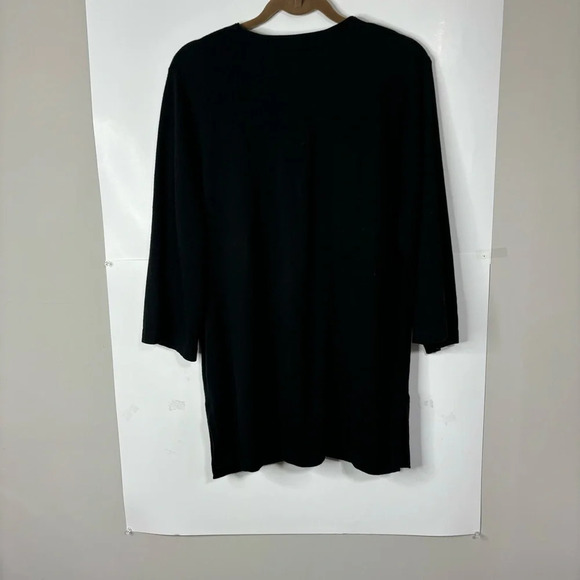 Bob Mackie Wearable Art Cardigan Large Knit Embroidered Pockets - Picture 10 of 10